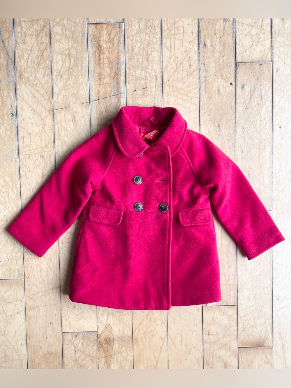 Joe Fresh Baby Classic Red Double‑Breasted Peacoat Size 12–18M